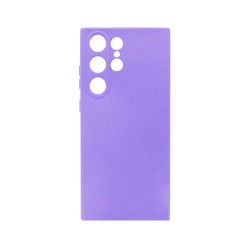 Capa de Silicone com Moldura de Câmera para Samsung Galaxy S23 Ultra Roxo Capa de Silicone com Moldura de Câmera para Samsung Galaxy S23 Ultra Roxo